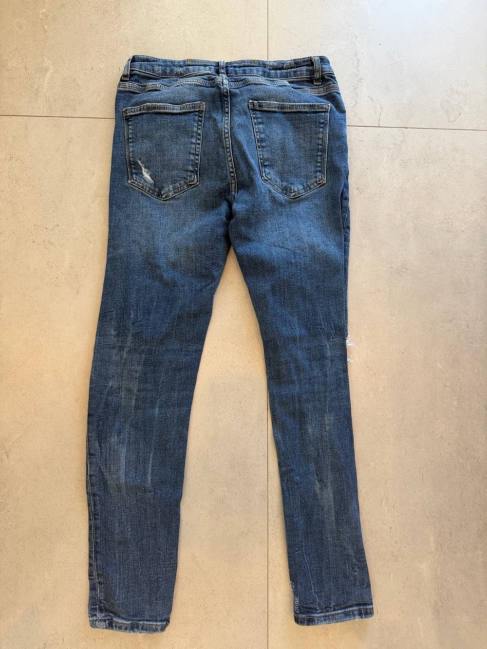 Zara Men Distressed Skinny Jeans Size 31 Ripped Denim Slim Fit - Picture 6 of 6